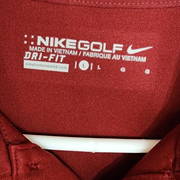 Nike‎ Golf Polo Dri Fit Iowa State Cyclone Fanatic Short Sleeve Polo Shirt Large - Picture 5 of 7